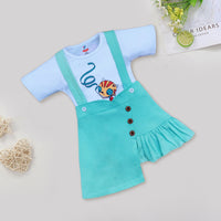 Hosiery Girl Baby Dungaree Set, Half Length Kinder Choice