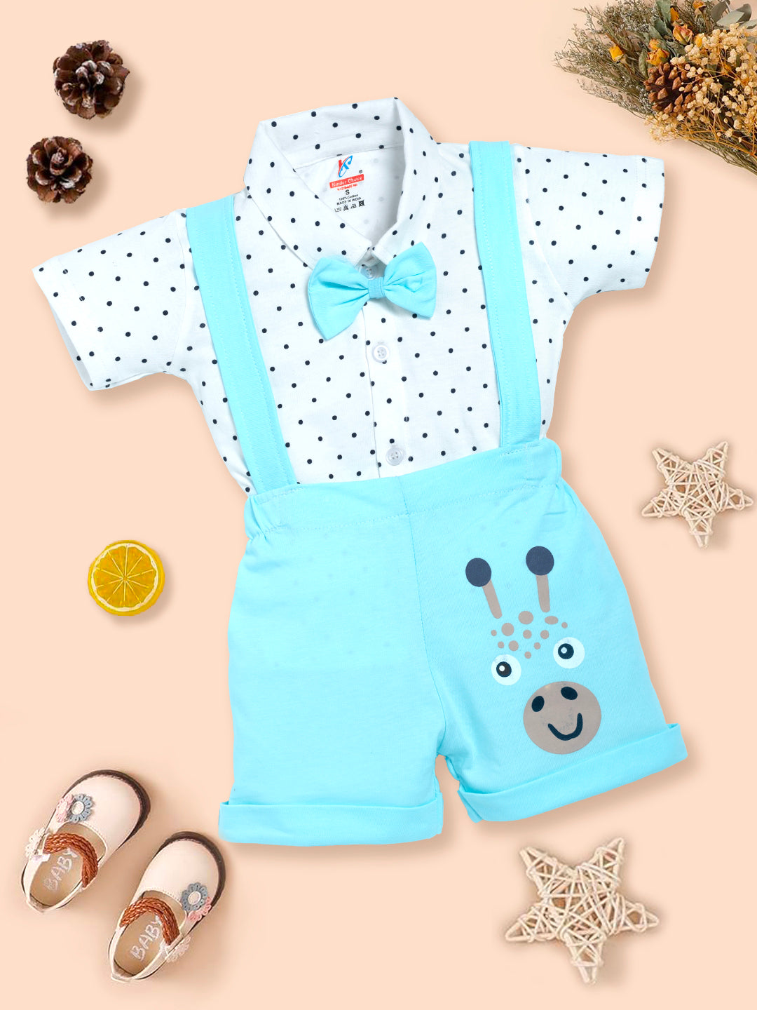 Unisex Dungaree for Party with Bow Kinder Choice