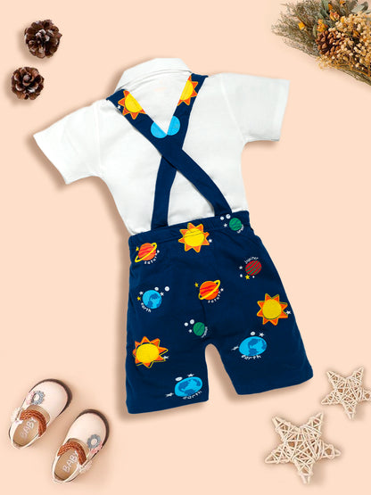 Dungaree For Baby Boys Party with Bow Kinder Choice