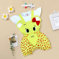 Elephant Design Romper For Baby Girls  Casual Printed Kinder Choice