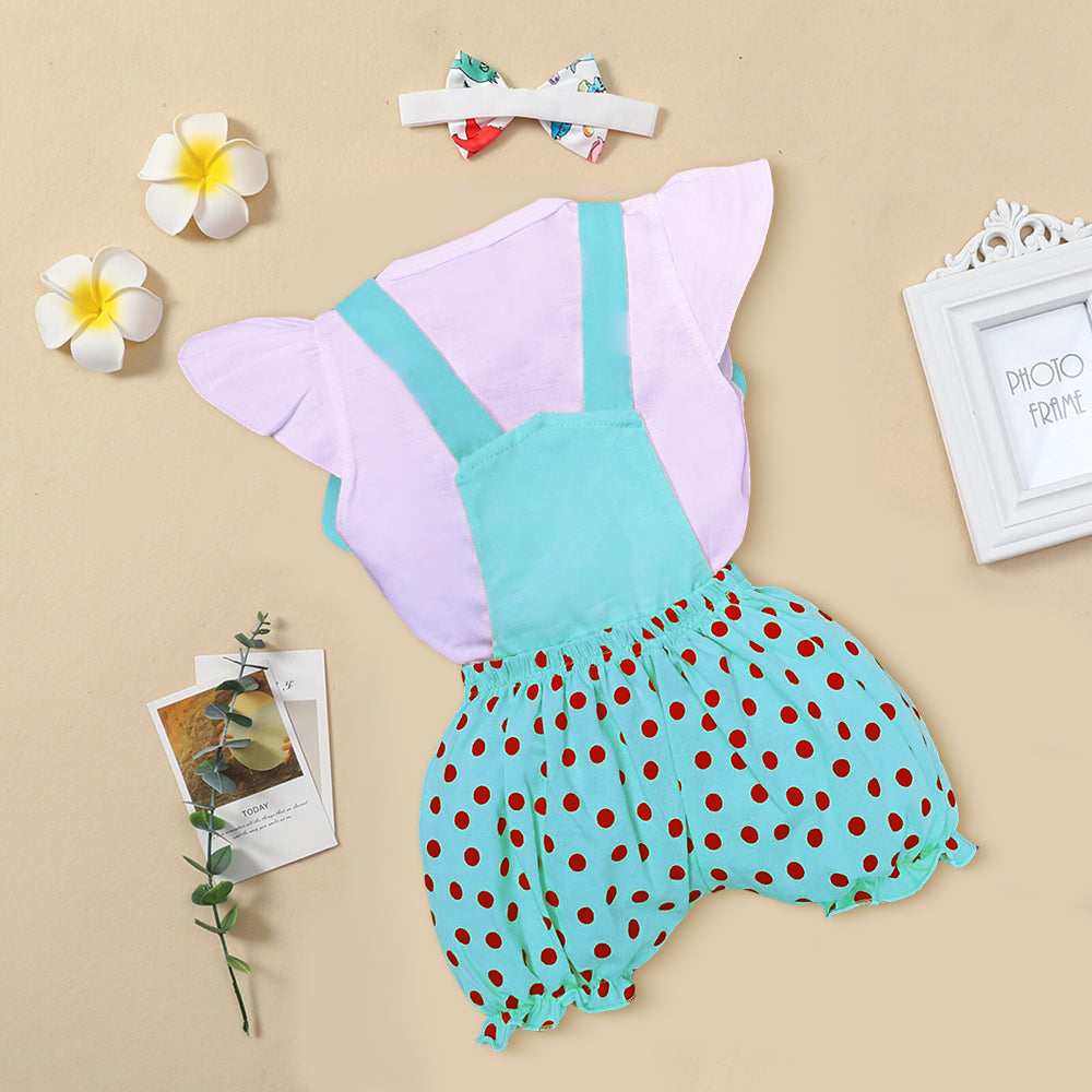 Elephant Design Romper For Baby Girls  Casual Printed Kinder Choice